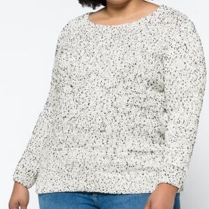 Love Ellie - Women's Black and White Knit Sweater